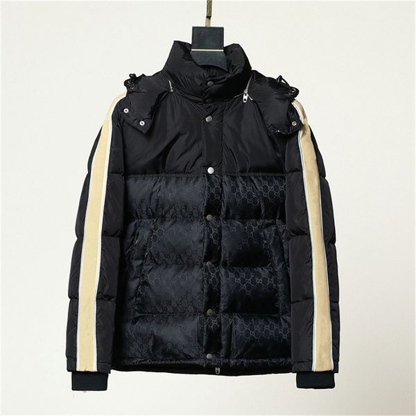 2022 autumn and winter new down jacket side reflective webbing hood fashion white goose down men's couple, Black
2022 autumn and winter new down jacket side reflective webbing hood fashion white goose down men's couple, Black