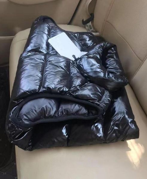 down jacket vest vest men and women autumn winter thick slimming shiny vest white duck down---season specials, Black