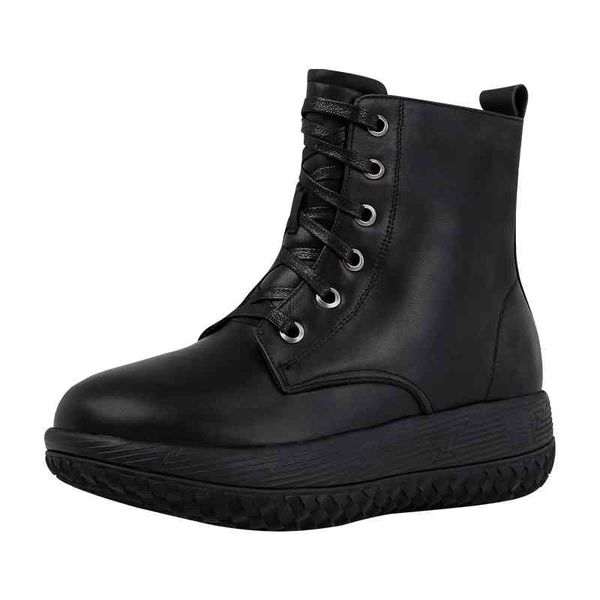 asumer snow genuine leather wool of round toe lace shoes simple winter boots, Black
asumer snow genuine leather wool of round toe lace shoes simple winter boots, Black