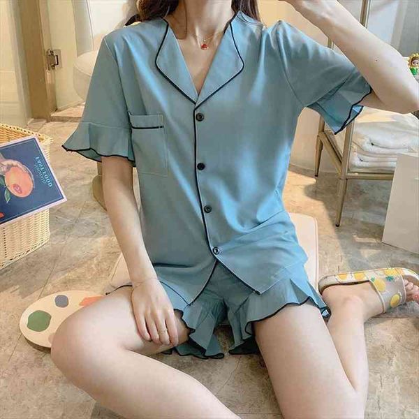 silk pajamas two piece sets womens sleepwears spring summer ruffles short sleeve pajama sleepwear satin home nightwear set verano mujer, Black;red
silk pajamas two piece sets womens sleepwears spring summer ruffles short sleeve pajama sleepwear satin home nightwear set verano mujer, Black;red