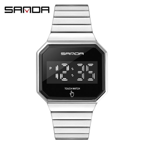 touch screen digital watch for men simple design siver life water resistant alloy strap business watches montre homme wristwatches, Slivery;brown
touch screen digital watch for men simple design siver life water resistant alloy strap business watches montre homme wristwatches, Slivery;brown