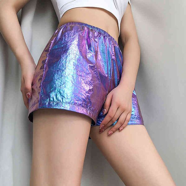 casual street laser reflective women's summer shorts high waist blue purple loose fashion, White;black
casual street laser reflective women's summer shorts high waist blue purple loose fashion, White;black