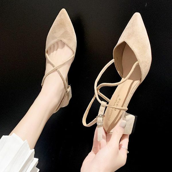 sandals velvet shoes closed toe buckle strap 2021 summer clear heels cross suit female beige suede fashion comfort low block bla, Black
sandals velvet shoes closed toe buckle strap 2021 summer clear heels cross suit female beige suede fashion comfort low block bla, Black