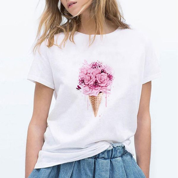 ice cream flowers art women printing short harajuku casual kawaii vintage shirts vogue streetwear trendy, White
ice cream flowers art women printing short harajuku casual kawaii vintage shirts vogue streetwear trendy, White