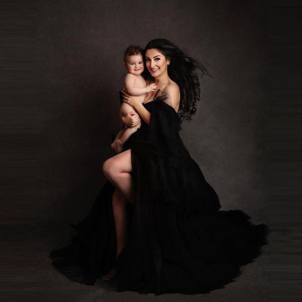 classic black tulle maternity dressing gown strapless long length fron slit pleated rxtra fluffy pregnancy dresses casual, Black;gray
classic black tulle maternity dressing gown strapless long length fron slit pleated rxtra fluffy pregnancy dresses casual, Black;gray