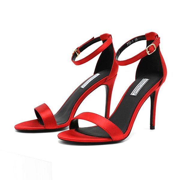 summer fashion elegant 9cm thin heels women's sandals breathable slippers open toe shoes for female dress, Black
summer fashion elegant 9cm thin heels women's sandals breathable slippers open toe shoes for female dress, Black