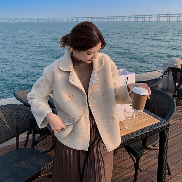 women's jackets cbafu autumn winter outerwear women tweed wool coat double breasted long sleeve warm fur ladies chic elegant n748, Black;brown
women's jackets cbafu autumn winter outerwear women tweed wool coat double breasted long sleeve warm fur ladies chic elegant n748, Black;brown