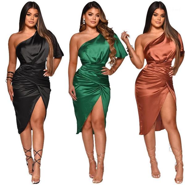 casual dresses cutubly short sleeve summer midi dress one shoulder girls party slim split backless elegant for women, Black;gray
casual dresses cutubly short sleeve summer midi dress one shoulder girls party slim split backless elegant for women, Black;gray