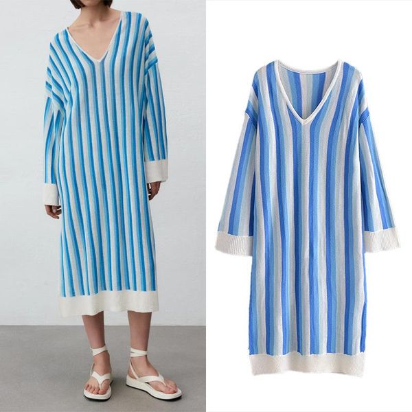 casual dresses lpnvvs women fashion knitting striped long shirt midi dress vintage v-neck full sleeves vents female vestido mujer pl265, Black;gray
casual dresses lpnvvs women fashion knitting striped long shirt midi dress vintage v-neck full sleeves vents female vestido mujer pl265, Black;gray