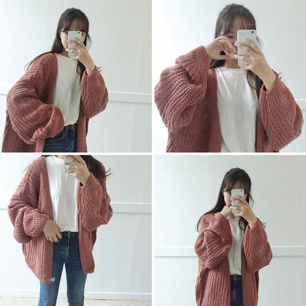 women's knits & tees cardigan women knitted lantern sleeve open stitch elegant solid simple leisure sweet loose colorful fashion outwea, White
women's knits & tees cardigan women knitted lantern sleeve open stitch elegant solid simple leisure sweet loose colorful fashion outwea, White