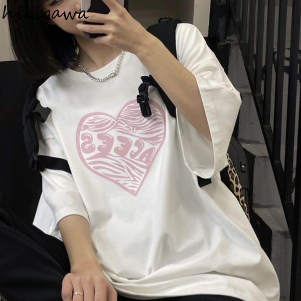 hikigawa woman tshirts kawaii clothes heart letter print t shirts short sleeve long japan sweet loose graphic tees t-shirts women's t-, White
hikigawa woman tshirts kawaii clothes heart letter print t shirts short sleeve long japan sweet loose graphic tees t-shirts women's t-, White