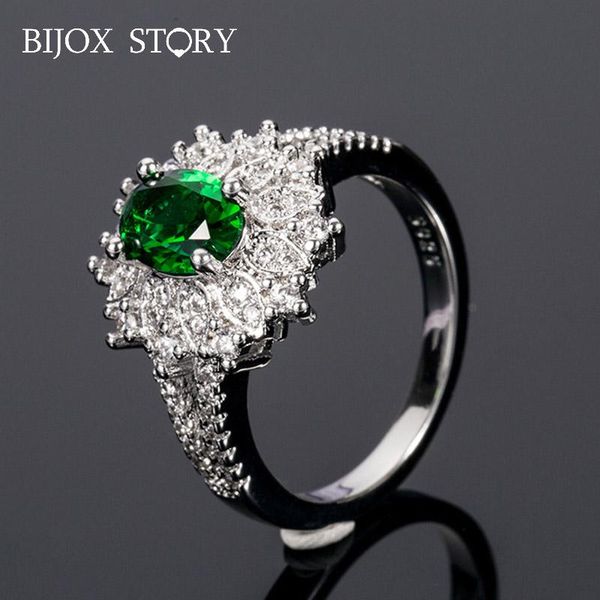 cluster rings bijox story fashion 925 silver jewellery ring with 6*8mm oval shaped emerald gemstones for women wedding party gifts wholesale, Golden;silver
cluster rings bijox story fashion 925 silver jewellery ring with 6*8mm oval shaped emerald gemstones for women wedding party gifts wholesale, Golden;silver