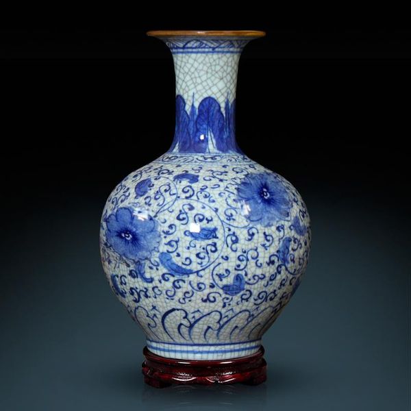 vases jingdezhen pottery hand painted antique crack glazed blue and white porcelain vase flower living room decoration home
vases jingdezhen pottery hand painted antique crack glazed blue and white porcelain vase flower living room decoration home