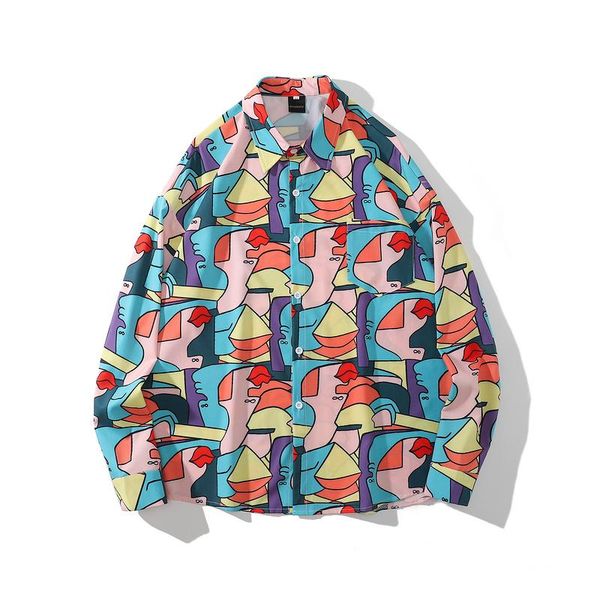 men's casual shirts long sleeves men 2021 autumn shirt korean fashion street trend harajuku hip hop baggy button up oversized spring an, White;black
men's casual shirts long sleeves men 2021 autumn shirt korean fashion street trend harajuku hip hop baggy button up oversized spring an, White;black