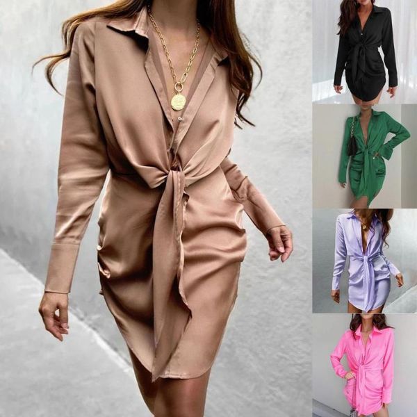 casual dresses solid color shirts dress women long sleeve mini for deep v front wrapped club party robe femme vestidos, Black;gray
casual dresses solid color shirts dress women long sleeve mini for deep v front wrapped club party robe femme vestidos, Black;gray