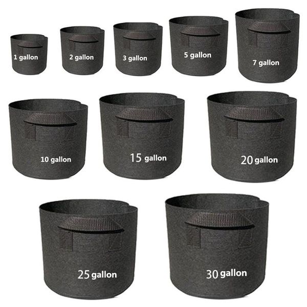 planters & pots 1pc plant grow bag 1/2/3/5/7/10/15/20/25/30 gallon non-woven fabrics black home garden tool vegetable potato pot
planters & pots 1pc plant grow bag 1/2/3/5/7/10/15/20/25/30 gallon non-woven fabrics black home garden tool vegetable potato pot