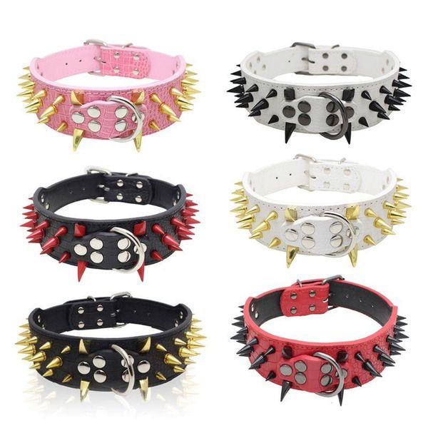 dog collars & leashes sharp spiked studded pet collar rivet pu leather puppy colorful neck strap
dog collars & leashes sharp spiked studded pet collar rivet pu leather puppy colorful neck strap