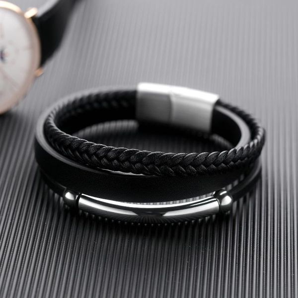 bangle v-368 retro leather bracelet diy handmade personalized elbow men's titanium steel punk style braided, Black
bangle v-368 retro leather bracelet diy handmade personalized elbow men's titanium steel punk style braided, Black