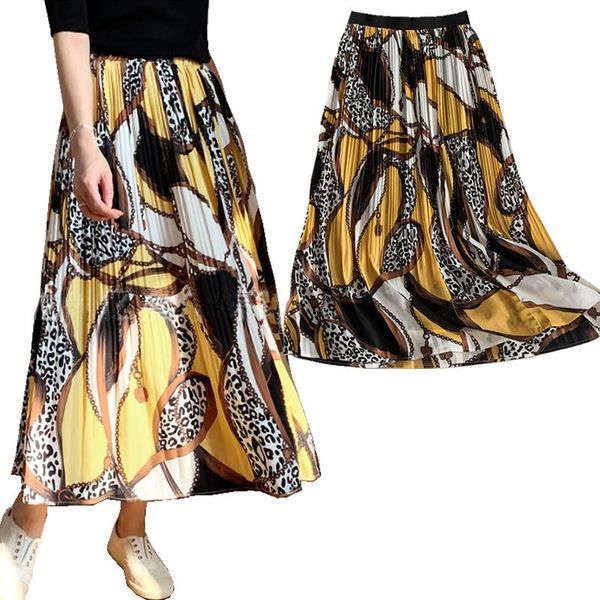 skirts women's print pleated midi skirt elastic high waist a-line swing summer 2021 elegant female bottom beach party, Black
skirts women's print pleated midi skirt elastic high waist a-line swing summer 2021 elegant female bottom beach party, Black