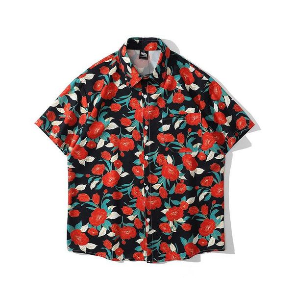 men's casual shirts men shirt short sleeve 2021 arrival summer flowers loose male thin pretty comfortable student korean style s16, White;black
men's casual shirts men shirt short sleeve 2021 arrival summer flowers loose male thin pretty comfortable student korean style s16, White;black
