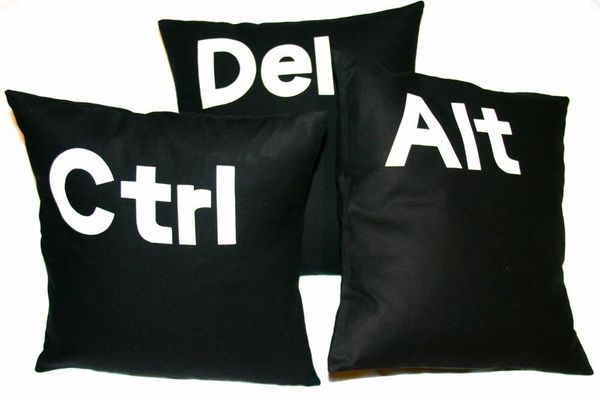 cushion/decorative pillow novelty letter cushion cover ctrl alt del set of three cotton covers black decorative sofa case 18" twin side
cushion/decorative pillow novelty letter cushion cover ctrl alt del set of three cotton covers black decorative sofa case 18" twin side