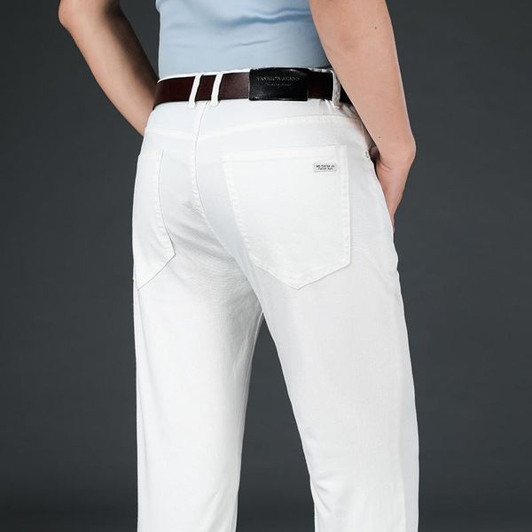 men's jeans 2021 men white cotton slim straight casual stretch skinny fit trousers pants, Blue
men's jeans 2021 men white cotton slim straight casual stretch skinny fit trousers pants, Blue