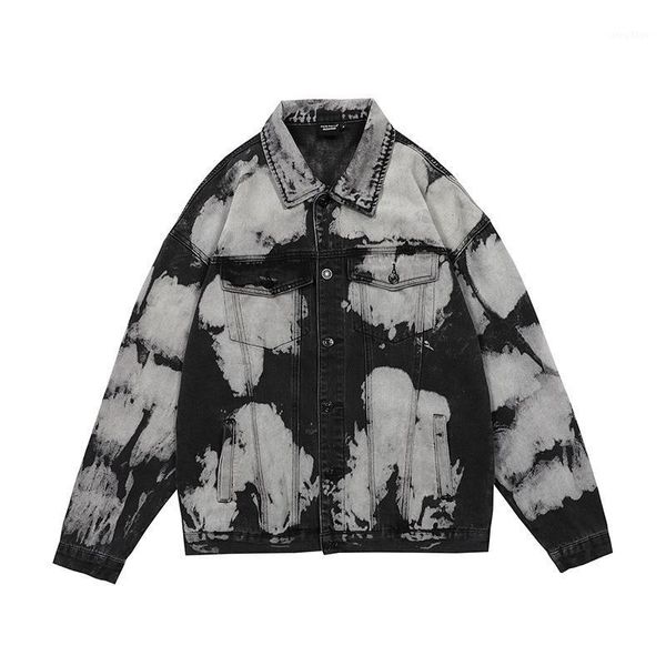 men's jackets tie dye washed retro jeans for men and women harajuku vibe style lapel casual denim coat streetwear oversize clothes, Black;brown
men's jackets tie dye washed retro jeans for men and women harajuku vibe style lapel casual denim coat streetwear oversize clothes, Black;brown