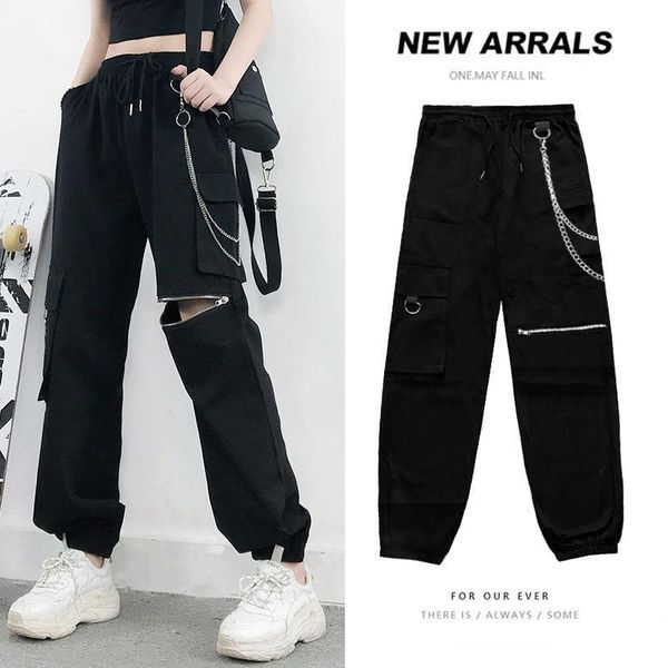 women's pants & capris spring and summer black high waist tooling harajuku open zipper accessories y2k for women, Black;white
women's pants & capris spring and summer black high waist tooling harajuku open zipper accessories y2k for women, Black;white