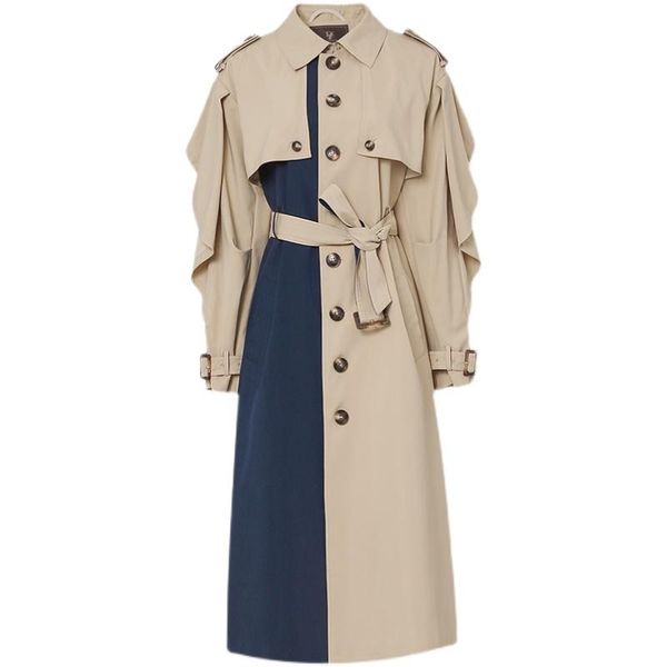 women's trench coats arrival spring autumn hit color stitching coat women single breasted office lady elelgant windbreaker, Tan;black
women's trench coats arrival spring autumn hit color stitching coat women single breasted office lady elelgant windbreaker, Tan;black