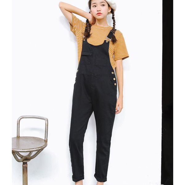 women's jumpsuits & rompers black denim jumpsuit women overalls casual loose korean style jeans spring autumn ankle-length jean pants, Black;white
women's jumpsuits & rompers black denim jumpsuit women overalls casual loose korean style jeans spring autumn ankle-length jean pants, Black;white