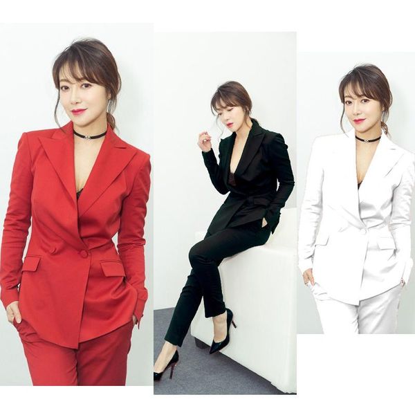 women's suits & blazers female set blazer casual slim pants 2021 spring and autumn festival korean small suit lady two-piece, White;black
women's suits & blazers female set blazer casual slim pants 2021 spring and autumn festival korean small suit lady two-piece, White;black