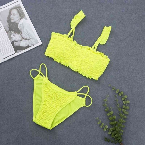 neon beach suit womens swimsuits frilled smocked bandeau bikini set bathing ruffle thong padded women swimsuit wear, White;black
neon beach suit womens swimsuits frilled smocked bandeau bikini set bathing ruffle thong padded women swimsuit wear, White;black