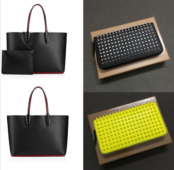 wallet+handbag fashion women men shoulder bag genuine leather rivets spikes bow crossbody tote designer handbags red bottoms shopping bags, Red;black
wallet+handbag fashion women men shoulder bag genuine leather rivets spikes bow crossbody tote designer handbags red bottoms shopping bags, Red;black