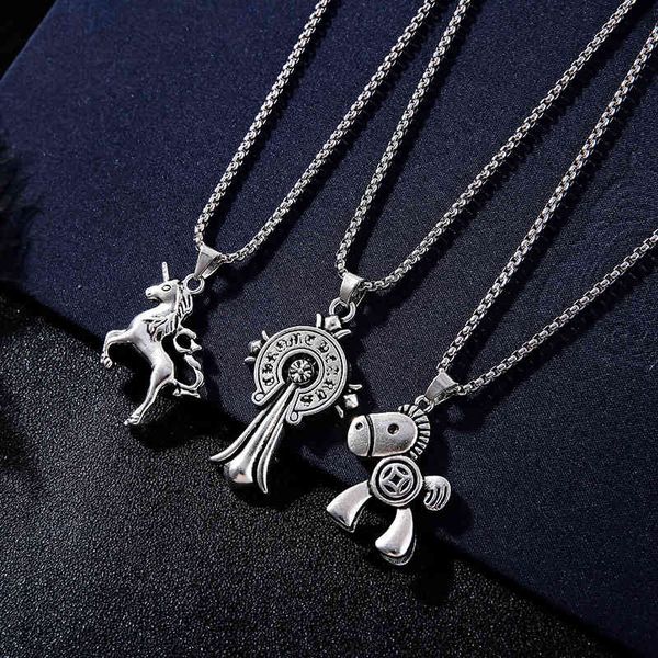 necklace titanium steel creative pendant hip hop men's and women's alloy personality stainless, Silver
necklace titanium steel creative pendant hip hop men's and women's alloy personality stainless, Silver