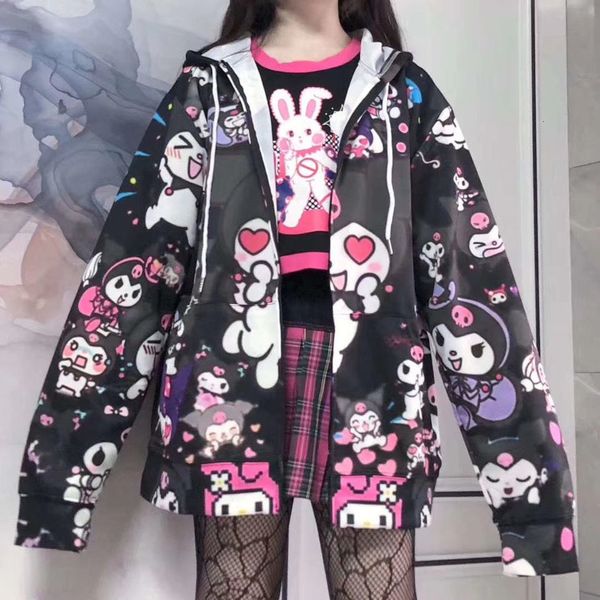 japanese kawaii girl kuromi homemade cute black sweet jacket spring jk uniform cardigan harajuku coats and jackets women 200919, Black;brown
japanese kawaii girl kuromi homemade cute black sweet jacket spring jk uniform cardigan harajuku coats and jackets women 200919, Black;brown