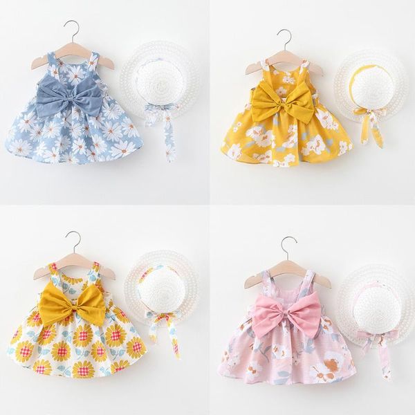girl's dresses summer toddler baby girls floral printed flowers princess dress hat outfits kids cute sleeveless children fashion, Red;yellow
girl's dresses summer toddler baby girls floral printed flowers princess dress hat outfits kids cute sleeveless children fashion, Red;yellow