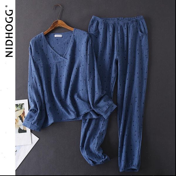 cotton water washed texture crepe womens sleepwears gauze long sleeved trousers pajamas v neck pyjamas women geometric sleepwear pijamas, Black;red
cotton water washed texture crepe womens sleepwears gauze long sleeved trousers pajamas v neck pyjamas women geometric sleepwear pijamas, Black;red