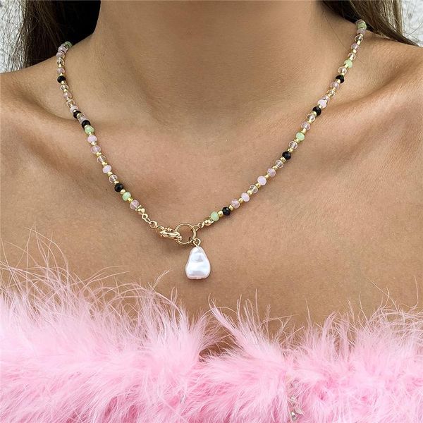 pendant necklaces bohemia crystal bead chain choker geometric baroque imitation pearl for women fashion neck jewelry, Silver
pendant necklaces bohemia crystal bead chain choker geometric baroque imitation pearl for women fashion neck jewelry, Silver