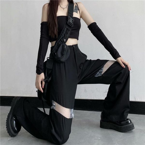 women's pants & capris straight women summer fashion design sense lace gauze hollow out wide leg female gothic high waist black full le, Black;white
women's pants & capris straight women summer fashion design sense lace gauze hollow out wide leg female gothic high waist black full le, Black;white