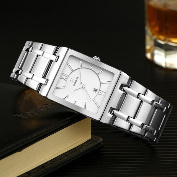 wristwatches relogio masculino watches for men wwoor square mens waterproof quartz casual business geneva wristwatch, Slivery;brown
wristwatches relogio masculino watches for men wwoor square mens waterproof quartz casual business geneva wristwatch, Slivery;brown