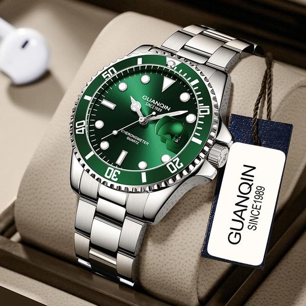 wristwatches guanqin watch male mechanical automatic waterproof luminous green water meter ghost trend potential genuine, Slivery;brown
wristwatches guanqin watch male mechanical automatic waterproof luminous green water meter ghost trend potential genuine, Slivery;brown