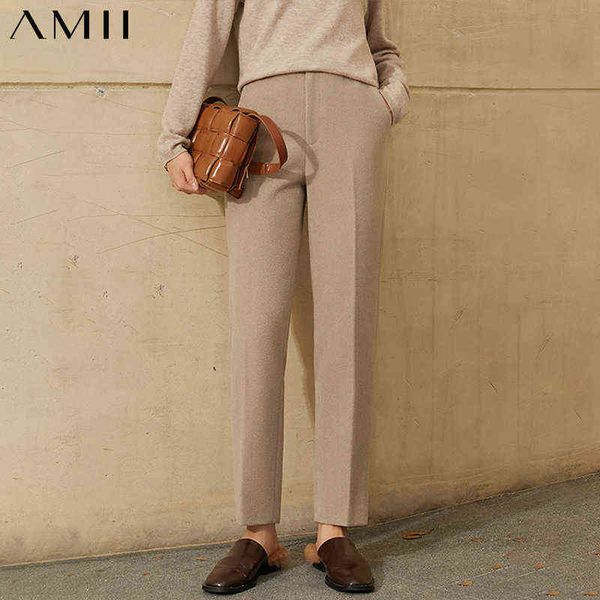 amii minimalism winter women's pants fashion solid thick woolen causal female trousers straight ankel-length 12030612 211124, Black;white
amii minimalism winter women's pants fashion solid thick woolen causal female trousers straight ankel-length 12030612 211124, Black;white