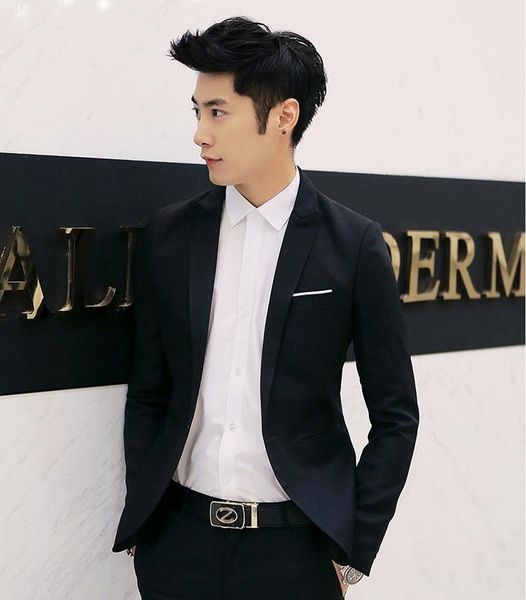 business office dress men's casual suit fashion slim fitting blazer jacket single trend four seasons suits & blazers, White;black
business office dress men's casual suit fashion slim fitting blazer jacket single trend four seasons suits & blazers, White;black