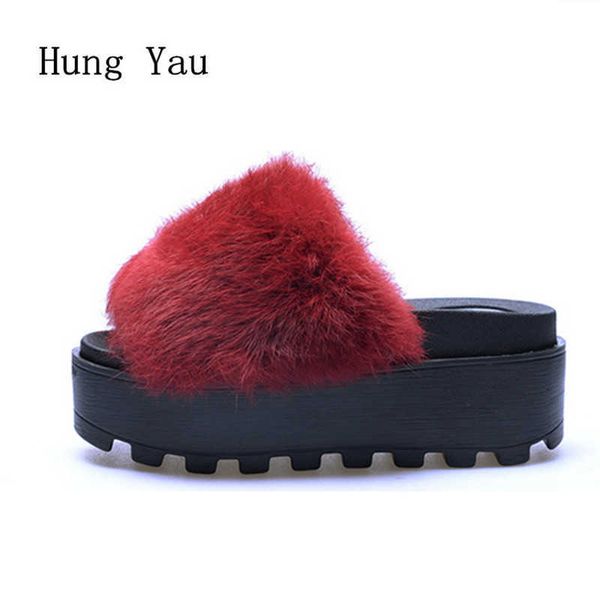 women flips flops winter warm fur shoes woman slippers fashion platform female slides flat comfortable y0731, Black
women flips flops winter warm fur shoes woman slippers fashion platform female slides flat comfortable y0731, Black