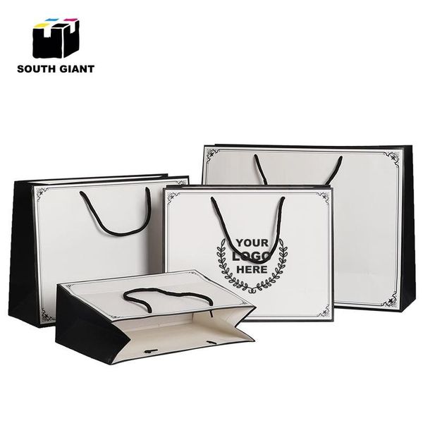 gift wrap custom paper shopping bags with handles 100pcs for retail garment shoes boutique cosmetic diy white paperboard
gift wrap custom paper shopping bags with handles 100pcs for retail garment shoes boutique cosmetic diy white paperboard