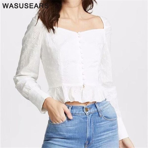 women's blouses & shirts korean style blouse vintage shirt women embroidery for long sleeve button down white ruffle slim
women's blouses & shirts korean style blouse vintage shirt women embroidery for long sleeve button down white ruffle slim