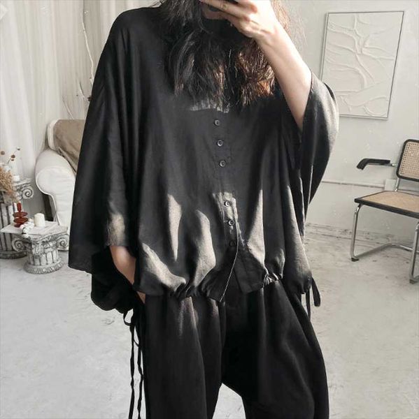 women's blouses & shirts fall ladies round neck pure color loose bat sleeve drawstring design feel ramie cotton blouse, White
women's blouses & shirts fall ladies round neck pure color loose bat sleeve drawstring design feel ramie cotton blouse, White