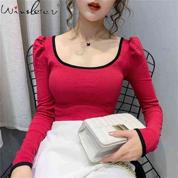 spring fall korean style short t-shirt girl chic square neck women long sleeve cotton bottoming shirt tees t12803a 210421, White
spring fall korean style short t-shirt girl chic square neck women long sleeve cotton bottoming shirt tees t12803a 210421, White