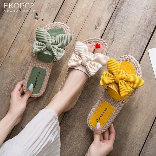 fashion bowknot slippers women summer open toe sandals woven insole slide lovely ladies slipper leisure flip flops, Black
fashion bowknot slippers women summer open toe sandals woven insole slide lovely ladies slipper leisure flip flops, Black