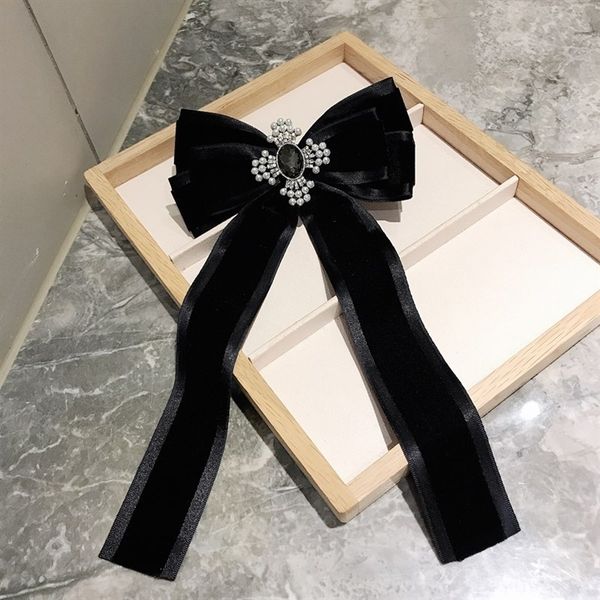 HbrV velvet ribbon long tie large accessory pinbow with diamond collar shirt accessories bow ties korean pin brooch, Black;gray
HbrV velvet ribbon long tie large accessory pinbow with diamond collar shirt accessories bow ties korean pin brooch, Black;gray